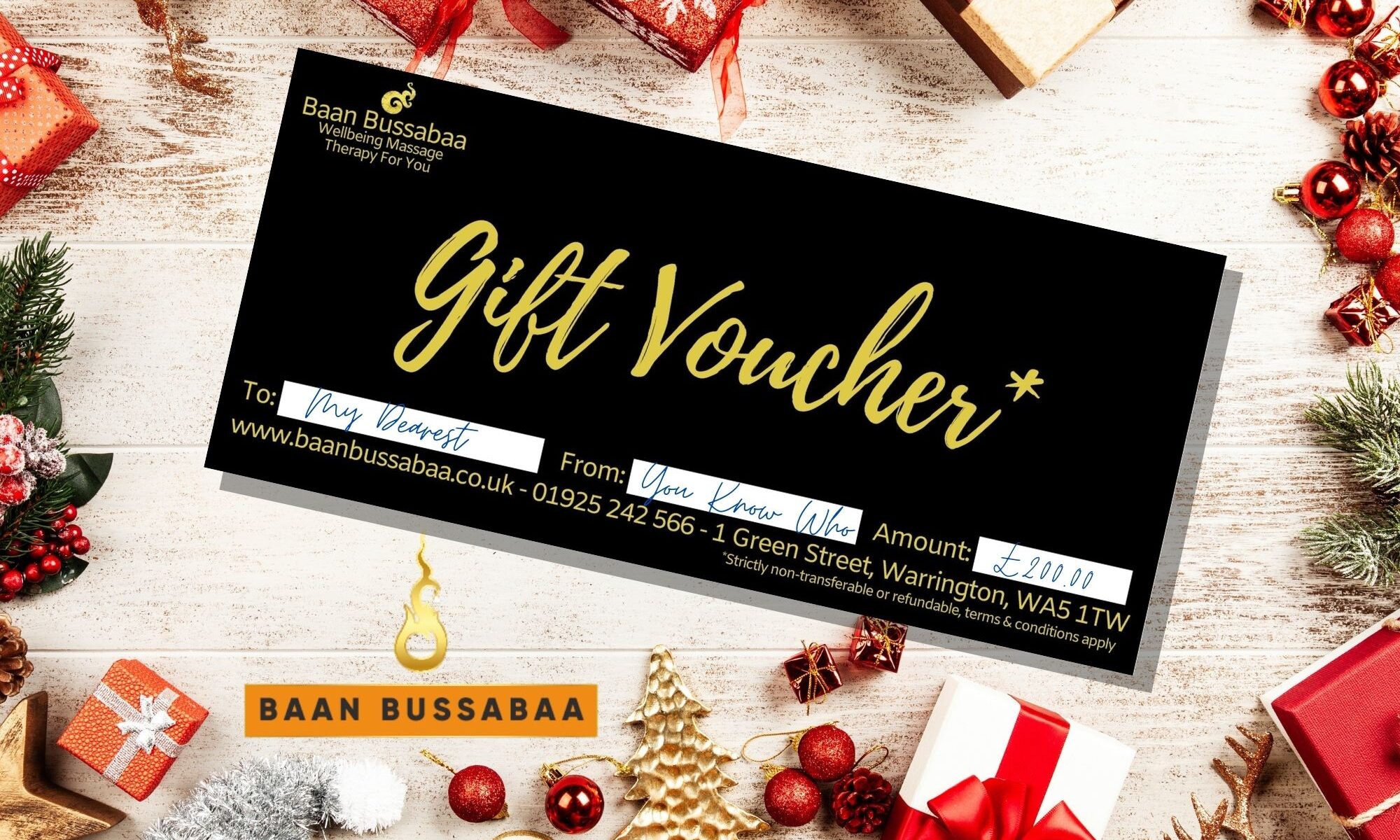 Healthy christmas gift voucher