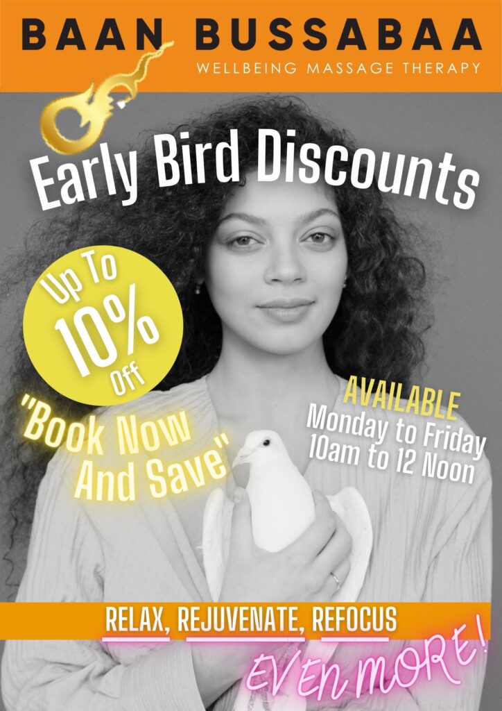 thai massage early bird discount